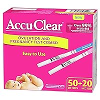 50 Ovulation and 20 Pregnancy Test Strips Over 99% Accurate, 70 Count