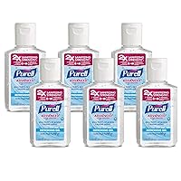 Purell Advanced Hand Sanitizer Refreshing Gel, Clean Scent, 2 fl oz Travel Size Flip Cap Bottle (Pack of 6) – 3155-04-EC
