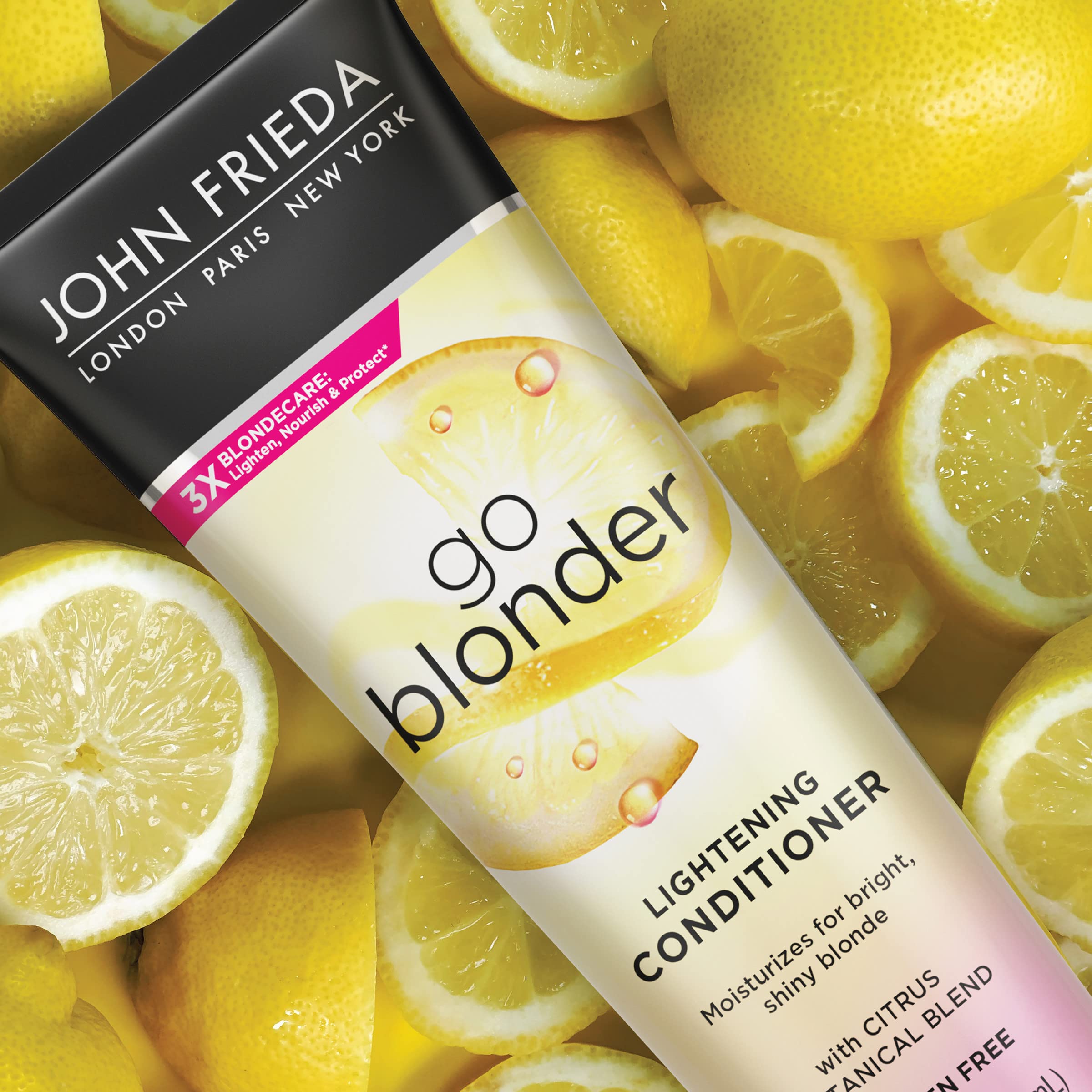 John Frieda Sheer Blonde Go Blonder Conditioner, Gradual Lightening Conditioner, 8.3 oz, with Citrus and Chamomile, featuring our BlondMend Technology