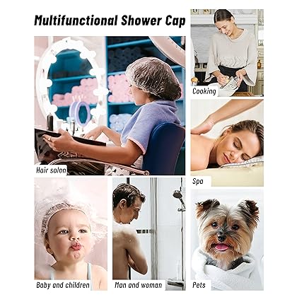 Disposable Shower Caps, 150 Pcs Plastic Shower Cap, Extra Large Thick Elastic Shower Caps for Women Disposable, Hair Cap for Shower Spa Salon Home Use(20inch)