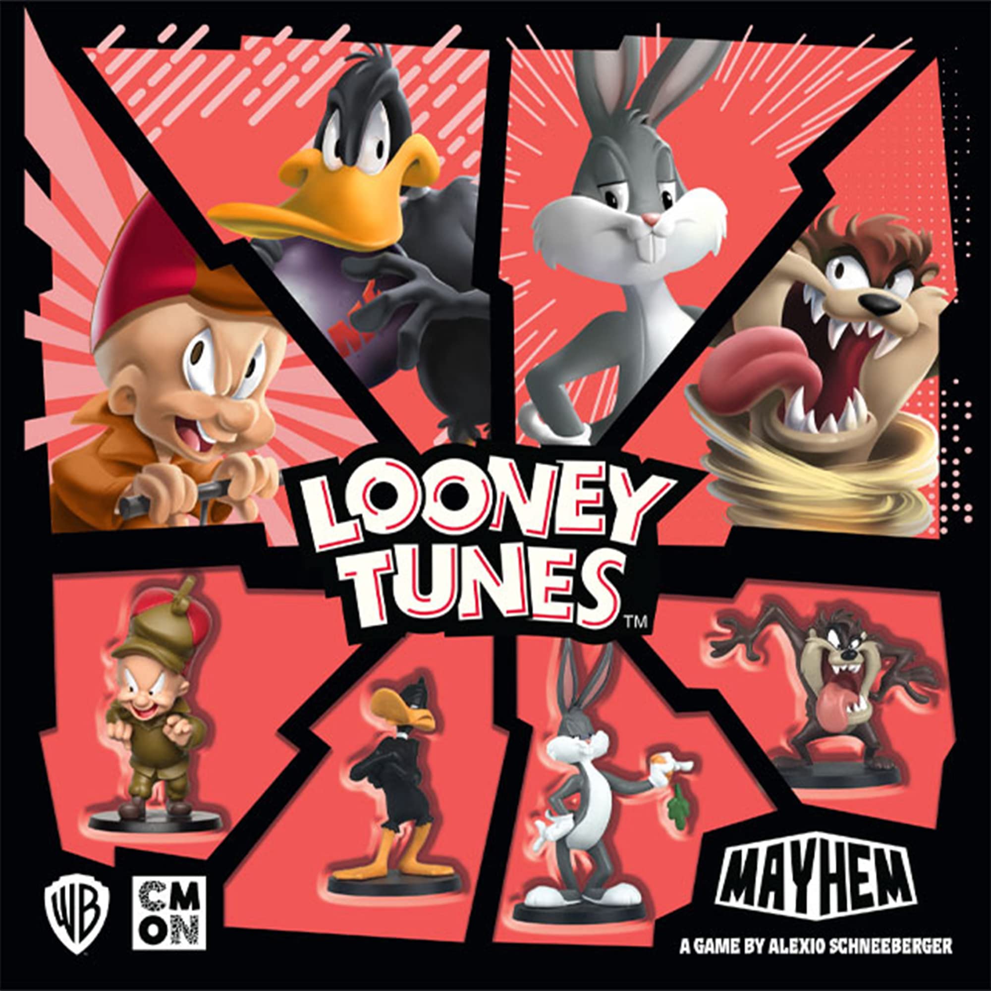 Looney Tunes Mayhem Board Game | Strategy Game Based on The Hit TV Series | Team-Based Combat Game for Adults and Kids | Ages 10+ | 2-4 Players | Average Playtime 30 Minutes | Made by CMON