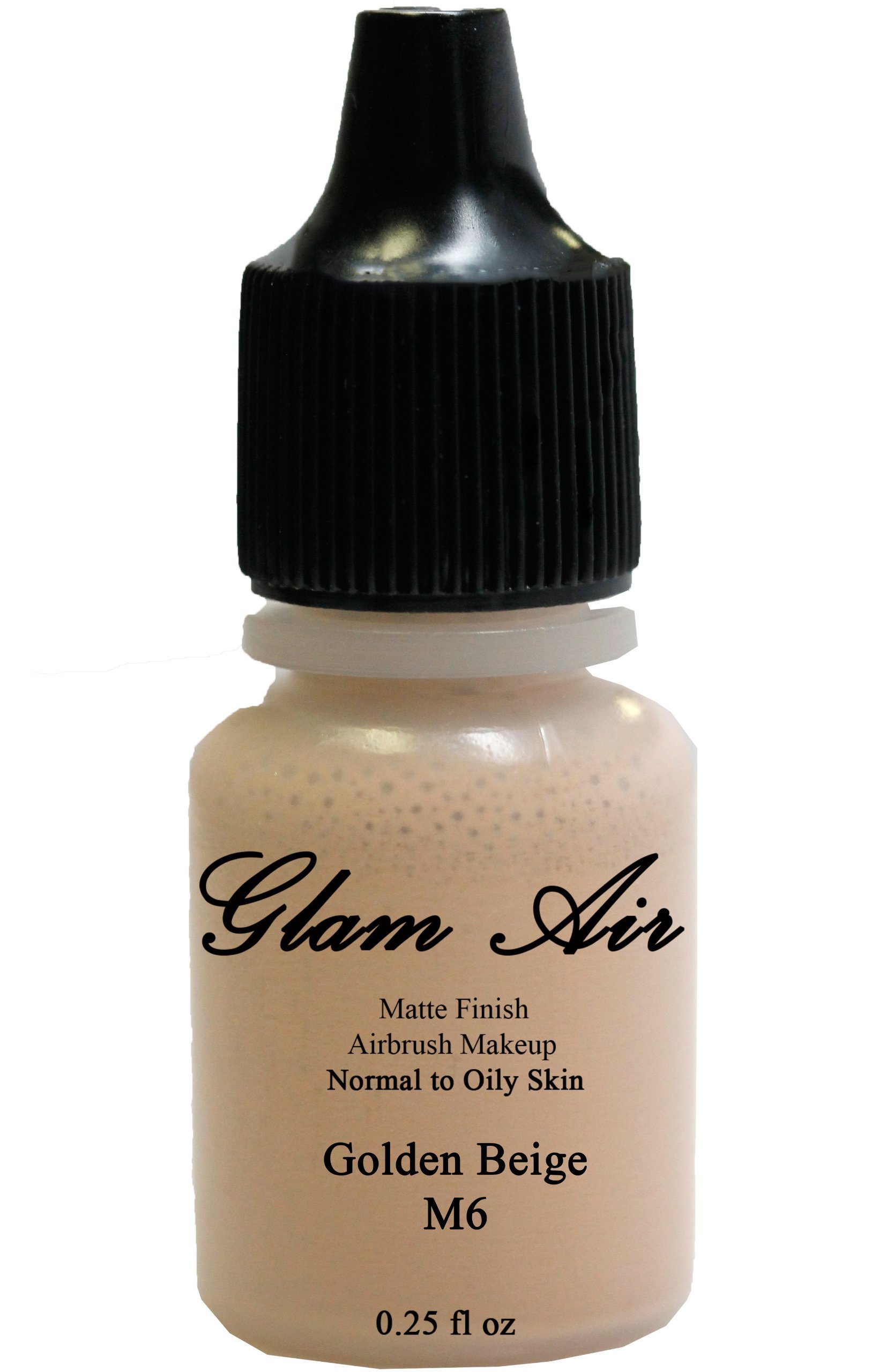 Glam Air Airbrush Makeup Water Based Foundation in Matte Finish for Flawless Looking Skin (0.25oz Bottles) (M6 GOLDEN BEIGE)