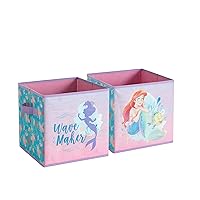 Idea Nuova Disney Little Mermaid Set of Two Spacious Collapsible Storage Cubes, 10