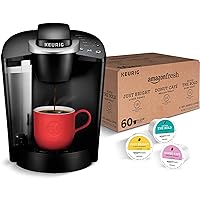 Keurig K-Classic Coffee Maker with AmazonFresh 60 Ct. Coffee Variety Pack, 3 Flavors