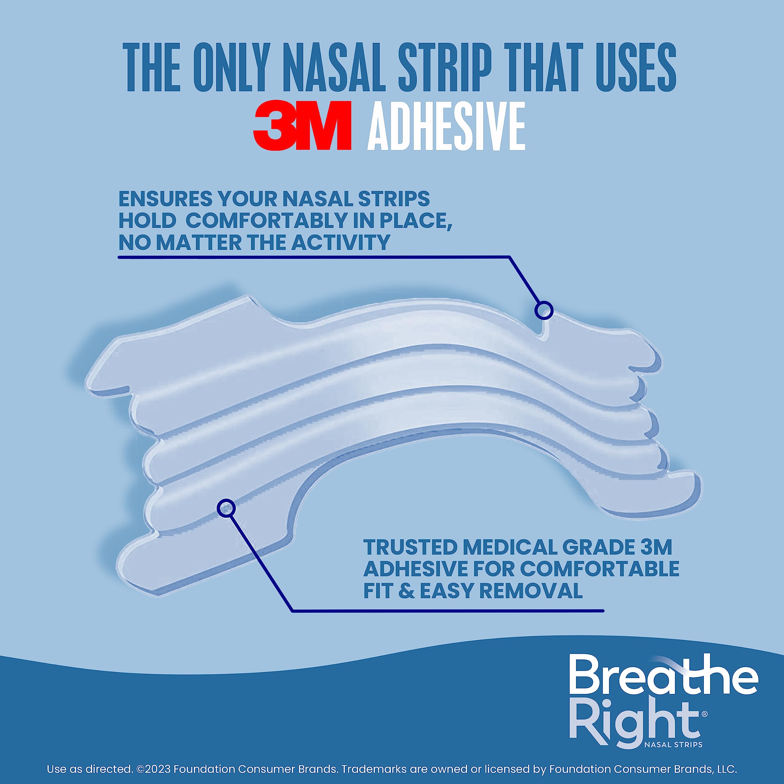 Breathe Right Nasal Strips | Extra Strength | Clear Nasal Strips | For Sensitive Skin | Help Stop Snoring | Drug-Free Snoring Solution & Nasal Congestion Relief Caused by Colds & Allergies | 44 Count