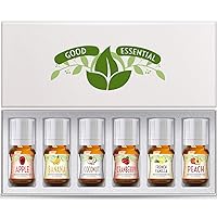 Fragrance Oil Set from Good Essential – Banana Oil, Cranberry Oil, Apple Oil, Coconut Oil, French Vanilla Oil, Peach Oil – 6-Pack