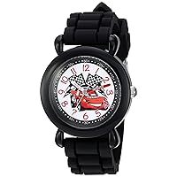 Disney Cars Kids' Plastic Time Teacher Analog Quartz Silicone Strap Watch