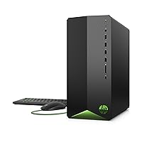 HP Pavilion Gaming Desktop, 10th Generation Intel Core i5-10400F Processor, NVIDIA GeForce RTX 2060 Graphics, 16 GB RAM, 512 GB SSD, Windows 11 Home (TG01-1260, Shadow Black)