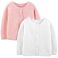 Simple Joys by Carter's Baby Girls' Knit Cardigan Sweaters, Pack of 2