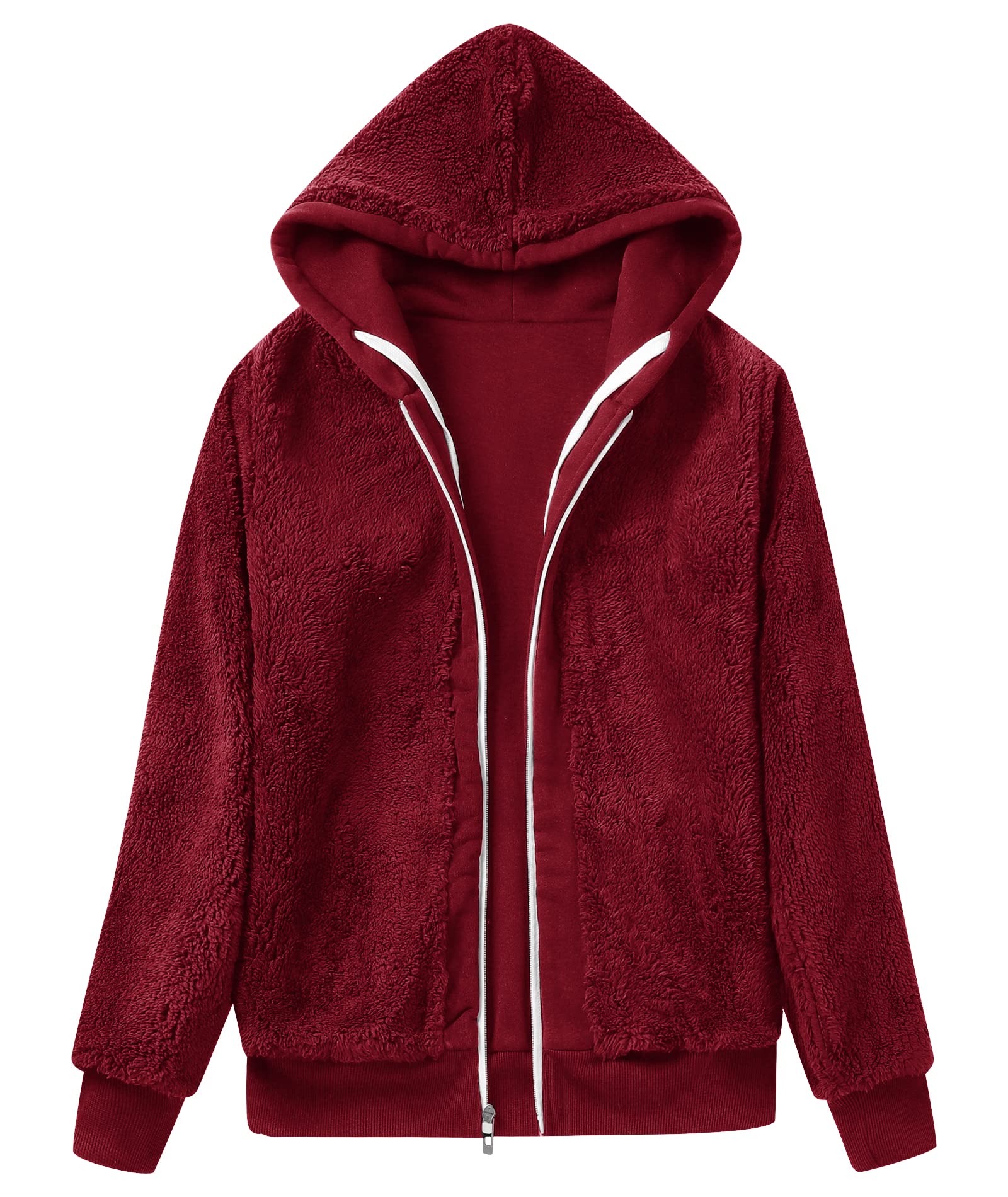 Buy SWISSWELL Hoodies for Women Winter Fleece Sweatshirt - Full Zip Up  Thick Sherpa Lined, 006-black(fleece Lined Sleeves), X-Large at