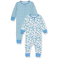 Hanes unisex-baby Ultimate Baby Zippin 2 Pack Sleep and Play Suits