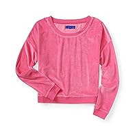 AEROPOSTALE Womens Velour Sweatshirt, Pink, X-Small