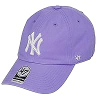 '47 New York Yankees Clean Up Dad Hat Baseball Cap - Lavender
