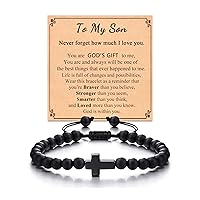 Tarsus Cross Bracelet for Men, Christian Gifts for Men, Cross Jewelry Religious Gifts for Men Husband Boyfriend Son Brother Grandson, Easter, Christmas, Birthday