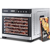 Food Dehydrator for Jerky, Holds 7.57lb Raw Beef with Large 6.5ft² Drying Space, 6 Stainless Steel 13