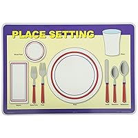 Place Setting Placemat 12 x 17 1/2 inches, Multicolor