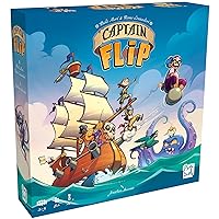Captain Flip - Board Game, Play As a Pirate Captain, Recruit Crew, Collect Coins, Family-Friendly Pirate Theme, Ages 8+, 2-5 Players, 20 Min