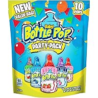 Candy Lollipops - Bulk Candy Variety Party Pack - 10 Count Lollipops w/ Powdered Sugar Dip in Assorted Fruity Candy Flavors - Bulk Candy for Party Favors, Birthdays, Baby Showers