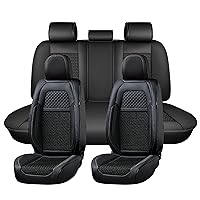 Coverado Car Seat Covers Full Set, Seat Covers for Cars, 5 Seats Car Seat Protector, Car Seat Cover, Breathable Car Seat Covers Front Seats Back Seats, Black Car Seat Cushion Fit for Most Vehicles