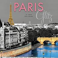 Graphique 2024 Paris Glitz Wall Calendar | 12” x 12” | Thick Paper | Home & Office Organizer | Large Monthly Grid | 3 Languages & Marked Holidays | 4 Month Preview Page for 2025