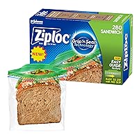 Sandwich and Snack Bags, Storage Bags for On the Go Freshness, Grip 'n Seal Technology for Easier Grip, Open, and Close, 280 Count