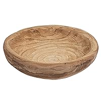 Creative Co-Op Decorative Paulownia Wood Bowl