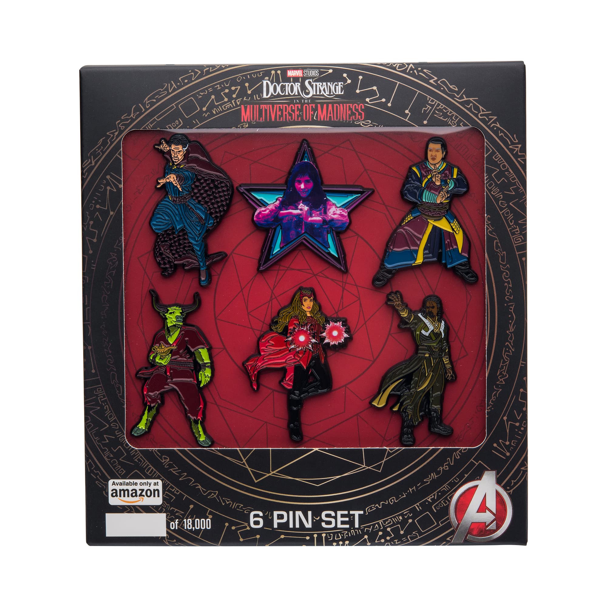Marvel Studios: Doctor Strange in the Multiverse of Madness. Metal-based with 6 Pin Set comes in an Officially Licensed Box (Amazon Exclusive)