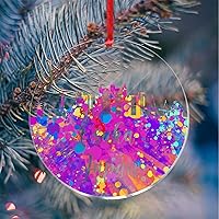 Acrylic Ornament Blanks Colorful City Silhouette Japan Osaka Personalized Acrylic Glass Ornament DIY Hanging Ornaments for DIY Crafts Stocking Tags Name Tags Christmas Tree Hanging Decoration