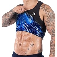 Kewlioo Men's Heat Trapping Pullover Sweat Enhancing Vest - Sauna Suit Shirt Compression Vest Shapewear Top for Gym Excersize