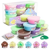 Slime Kit for Girls and Boys, Safe and Fluffy Slime for Kids, Stress Relief Kids Slime Kits for Toddlers, Stretchy Butter Slime Pack of 12