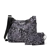 Baggallini Cross Over Crossbody Bag for Women - Lightweight Water Resistant Travel Bag- Adjustable Strap Extra Pockets
