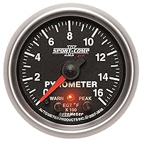 Auto Meter 3646 Sport-Comp PC Pyrometer Gauge 2.3125 in.