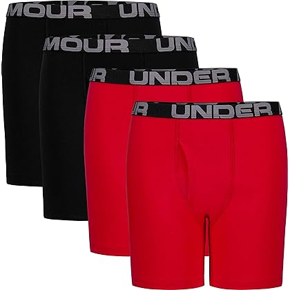 Under Armour boys Charged Stretch Boxer Jock, Lightweight & Smooth Stretch Fit