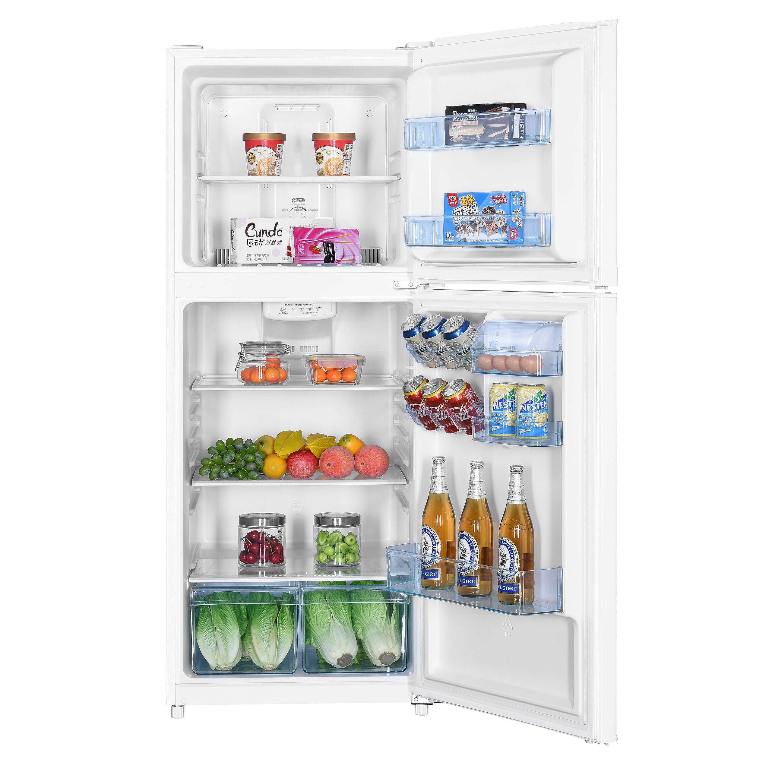 West Bend WB0100TMFBW Frost Free Apartment Size Refrigerator, 10.1-Cu.Ft, White