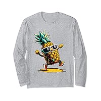 Dabbing Pineapple Hawaiian s Tropical Aloha Beaches Long Sleeve T-Shirt