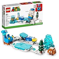 LEGO Super Mario Ice Mario Suit and Frozen World Expansion Set 71415, Collectible Buildable Game with Figure Costume Plus Cooligan and Goomba Enemy Figures