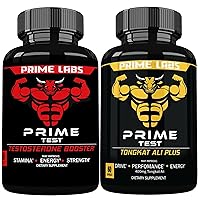 Prime Labs Prime Test Testosterone Booster (60 ct) + Tongkat Ali Plus (60 ct)