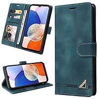 XYX Wallet Case for Xiaomi Mi 13T Pro, Triangle Pattern Pu Leather Folio Flip Case with Kickstand Card Slots, Green