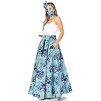 Sakkas Asma Second Convertible Traditional Wax Print Adjustable Strap Maxi Skirt