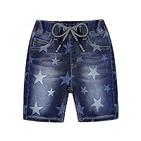 KIDSCOOL SPACE Baby Little Girls Boys Jeans Shorts,Ripped Stretchy Simple Design Cute Summer Denim Pants