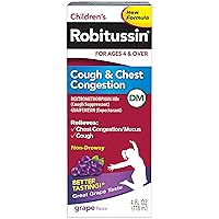 Children's Grape Flavor Cough & Chest Congestion Bundle with SUDAFED PE Cold Cough 4 fl oz & Robitussin DM 4 Fl Oz