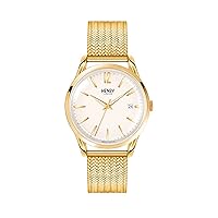 Henry London Ladies Analogue Westminster Watch with Polished Gold Bracelet HL39-M-0008