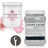 7oz Upgrade Rose Jelly Mask Powder and 23oz Luxury Caviar Jelly Mask Powder Bundle