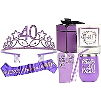 40th Birthday Gifts for Woman, Happy 40th Birthday Party Supplies, 40th Birthday Decorations, 40 Year Old Birthday Gifts Women, 40 Birthday Gifts for Woman, Gift for 40 Year Old Woman Birthday