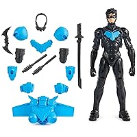 DC Comics, Batman Adventures, Nightwing Action Figure, 15 Armor Accessories, 17 Points of Articulation, 12-inch, Super Hero Kids Toy for Boys & Girls