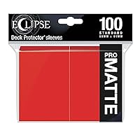 Ultra Pro E-15616 Eclipse Standard Matte Sleeves 100 Pack-Apple Red