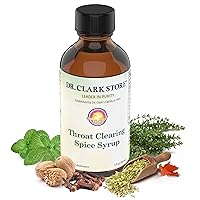 Dr Clark Store Natural Cough Syrup Herbal for Sore Throat Relief- 3 fl oz