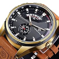 Automatic watch men's luxury skeleton mechanical watches gift for men calendar and second display luminous hands