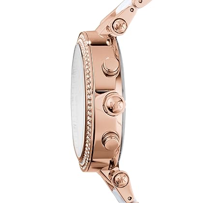 Michael Kors Parker Stainless Steel Watch With Glitz Accents