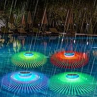 Solar Floating LED Pool Lights with RGB Color Changing Waterproof Solar pood Lights for Swimming Pool at Night,Outdoor LED Pool Lights That Float for Pool,Hot Tub,Spa,Pond,Garden (4PCS)